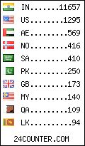 visitors by country counter