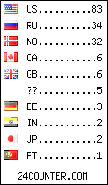 visitors by country counter