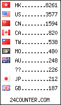 visitors by country counter