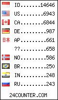 visitors by country counter