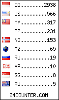 visitors by country counter
