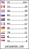 visitors by country counter