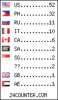 visitors by country counter