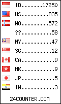 visitors by country counter
