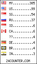 visitors by country counter