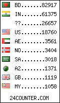 visitors by country counter