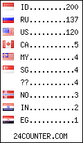 visitors by country counter