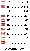 visitors by country counter