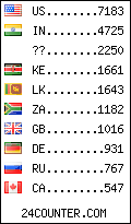 visitors by country counter