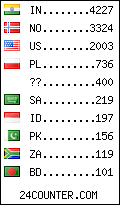 visitors by country counter