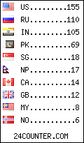 visitors by country counter