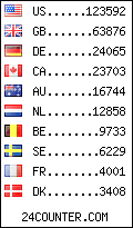 visitors by country counter