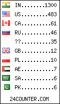 visitors by country counter