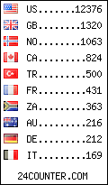 visitors by country counter