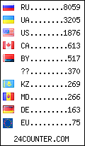 visitors by country counter