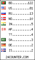 visitors by country counter
