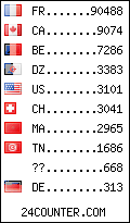 visitors by country counter
