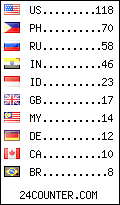 visitors by country counter