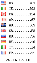 visitors by country counter