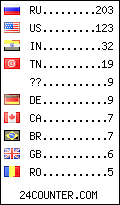 visitors by country counter