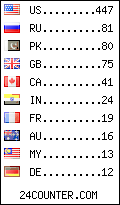 visitors by country counter
