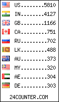 visitors by country counter