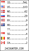 visitors by country counter
