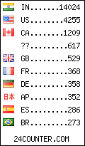 visitors by country counter