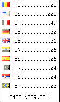 visitors by country counter
