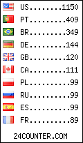 visitors by country counter