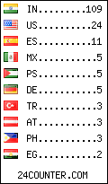 visitors by country counter