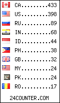 visitors by country counter