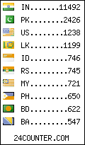 visitors by country counter