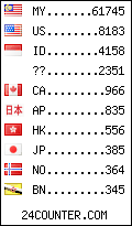 visitors by country counter