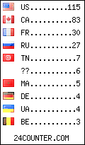 visitors by country counter