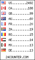 visitors by country counter
