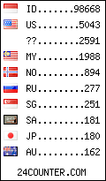 visitors by country counter