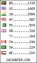 visitors by country counter