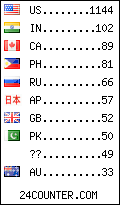 visitors by country counter