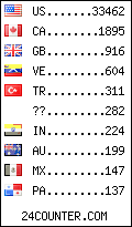 visitors by country counter