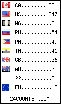 visitors by country counter