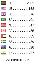 visitors by country counter