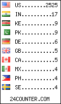 visitors by country counter