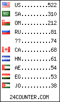 visitors by country counter