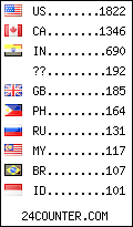 visitors by country counter