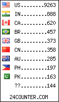 visitors by country counter