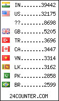 visitors by country counter