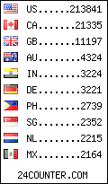 visitors by country counter