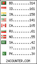 visitors by country counter