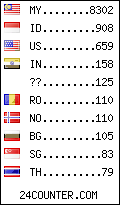 visitors by country counter